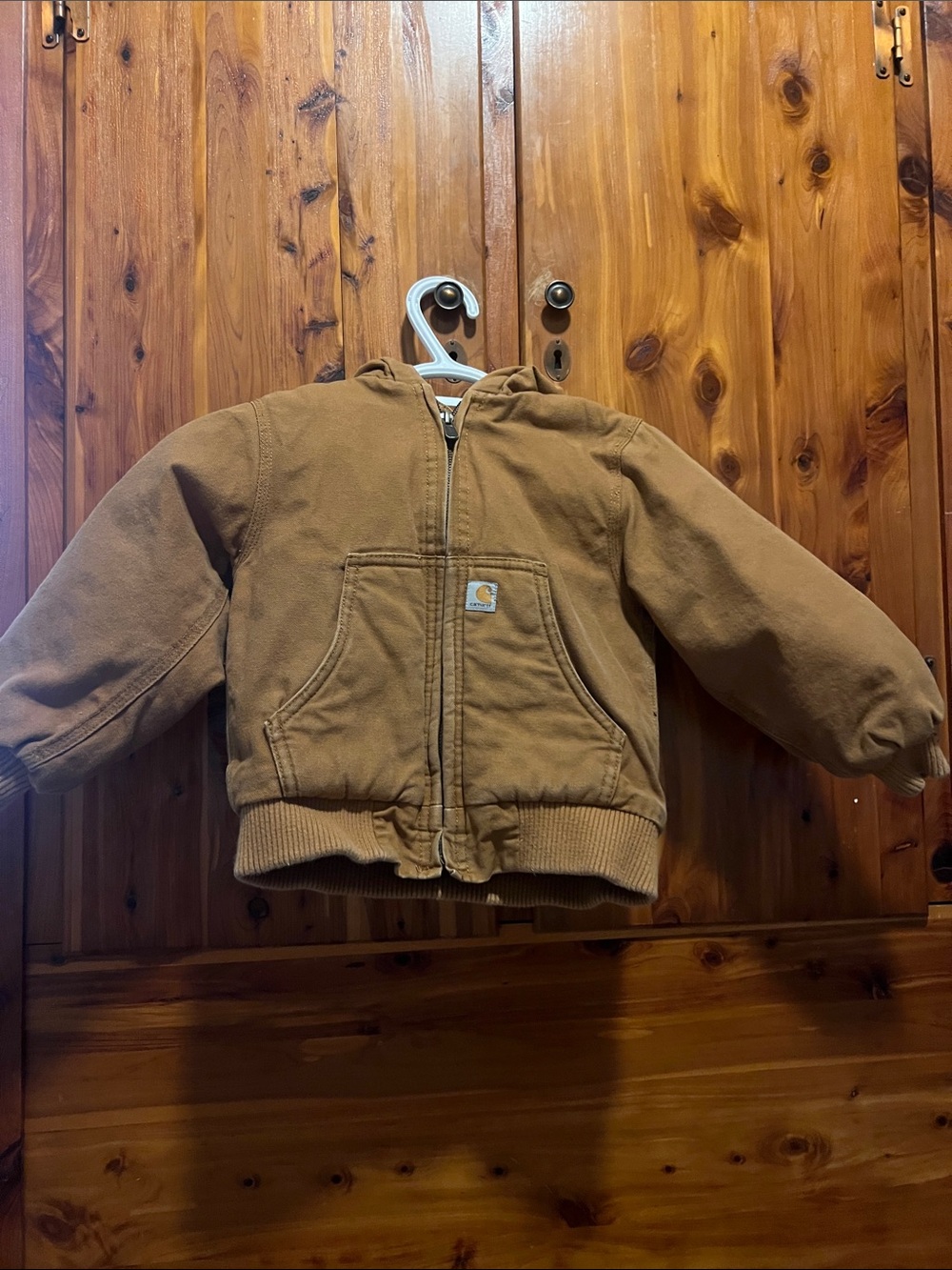Carhartt Kids Tan Hooded Zip Jacket